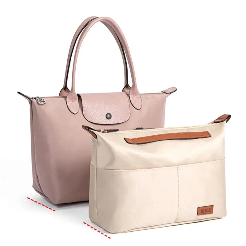 organisateur de sac en tissu satiné, doublure intérieure, accessoire pour sacs à main longchamp le pliage, espandez l'espace, poche d'insertion anti-collapse