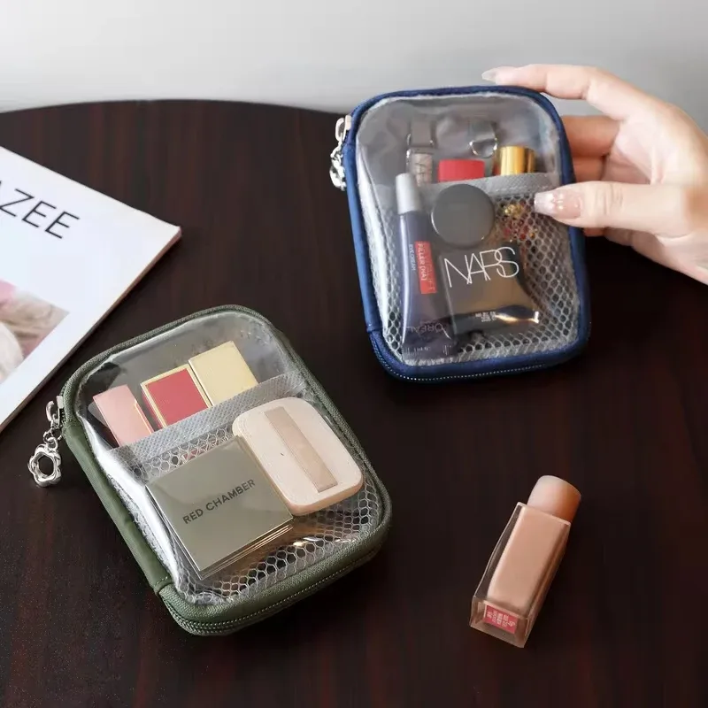 Sac de rangement de bureau transparent en PVC 2026, étanche, grande capacité, organisateur multifonctionnel à coque rigide pour cosmétiques et fournitures de bureau