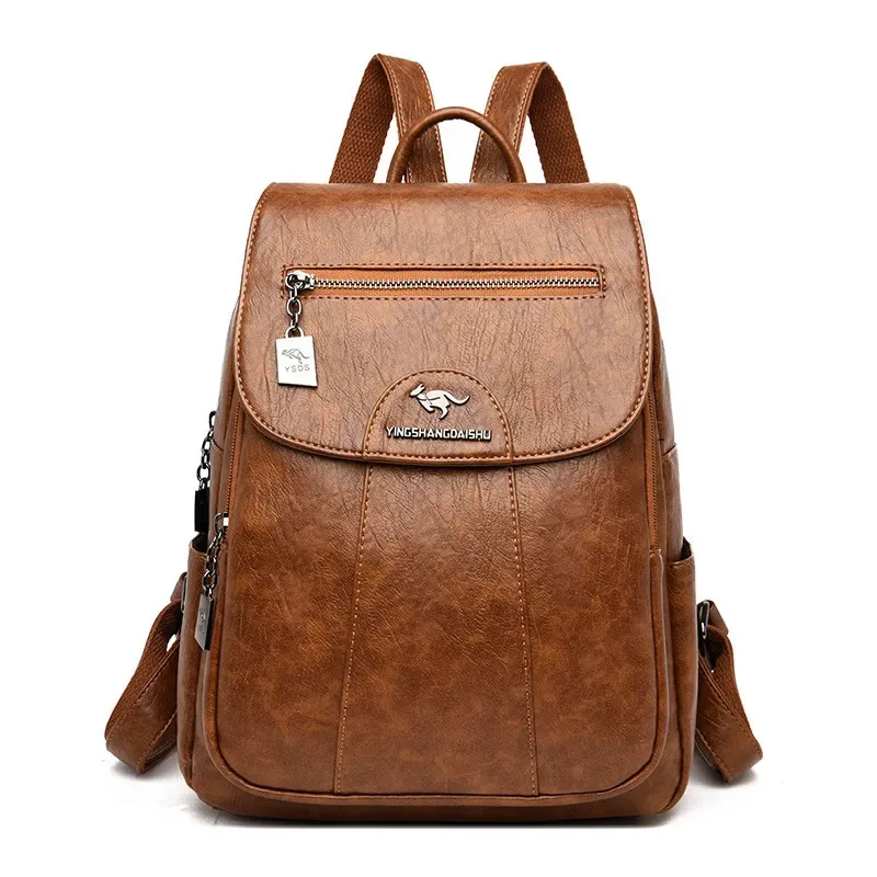 sacs à dos en cuir souple vintage pour femmes, sacs initiés par la femme, sac à dos de voyage décontracté pour dames, sacs d'école, vente chaude