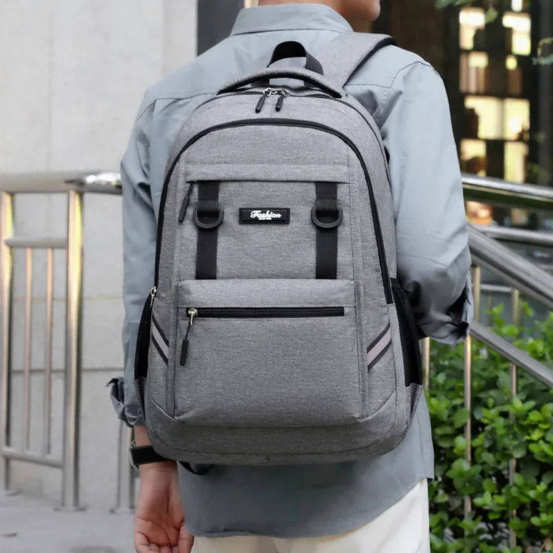 Sac à dos décontracté grande capacité pour homme, idéal pour les courts séjours, sac d'école en tissu Oxford, sac à dos de sport et de loisirs pour l'extérieur, sac à bandoulière de voyage