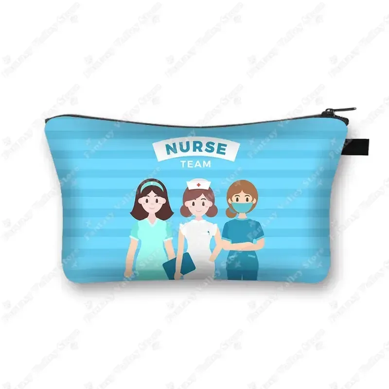 étui à cosmétiques pour médecin et infirmière, stéthoscope médical, seringue, trousse de toilette, organisateur, sacs à cosmétiques pour femmes, trousse de maquillage pour hôpital ecg