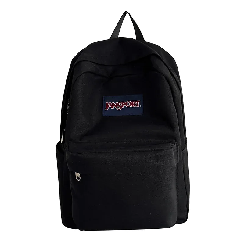 nouveau sac à dos grande capacité unisexe, couleur unie simple, pour le campus et les voyages, haute valeur esthétique, sac à dos à double bretelle pour hommes et femmes