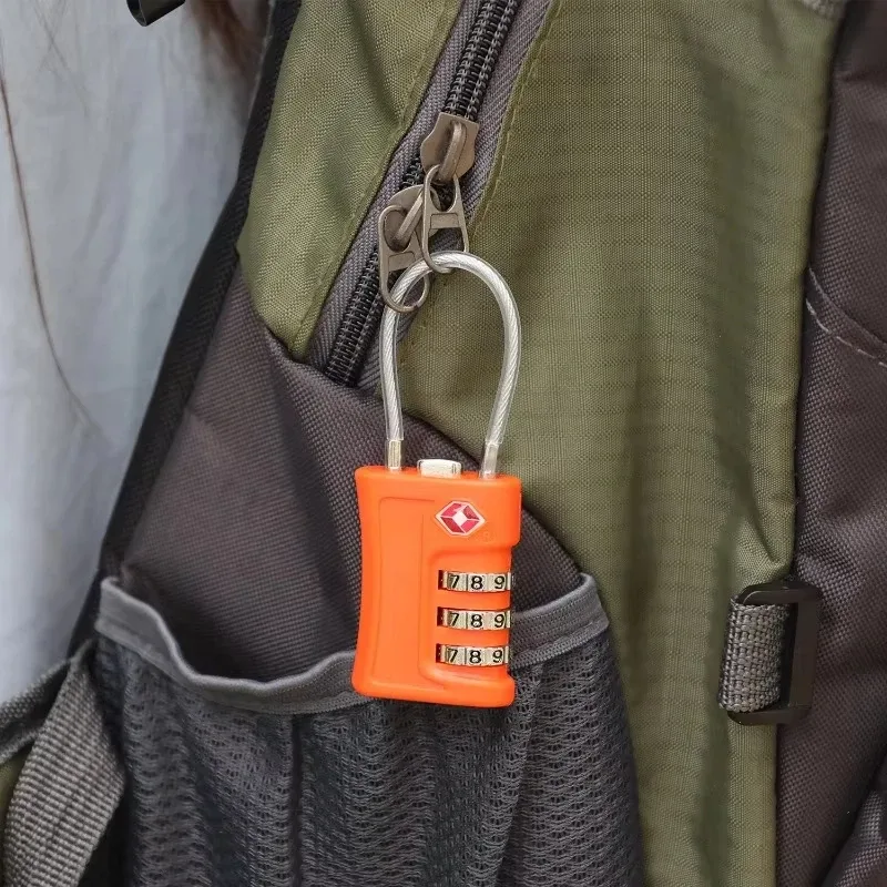 serrure douanière tsa à 3 chiffres, serrure à mot de passe modifiable, serrure numérique en alliage de zinc, serrure antivol pour valise et bagages pour avion