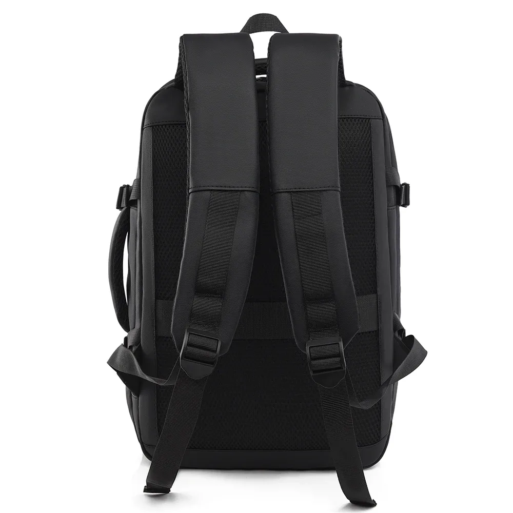 sac à dos professionnel multi-poches hydrofuge pour ordinateur portable 15,6 pouces, compatible avec une valise à roulettes, sac à dos de voyage unisexe pour les trajets quotidiens
