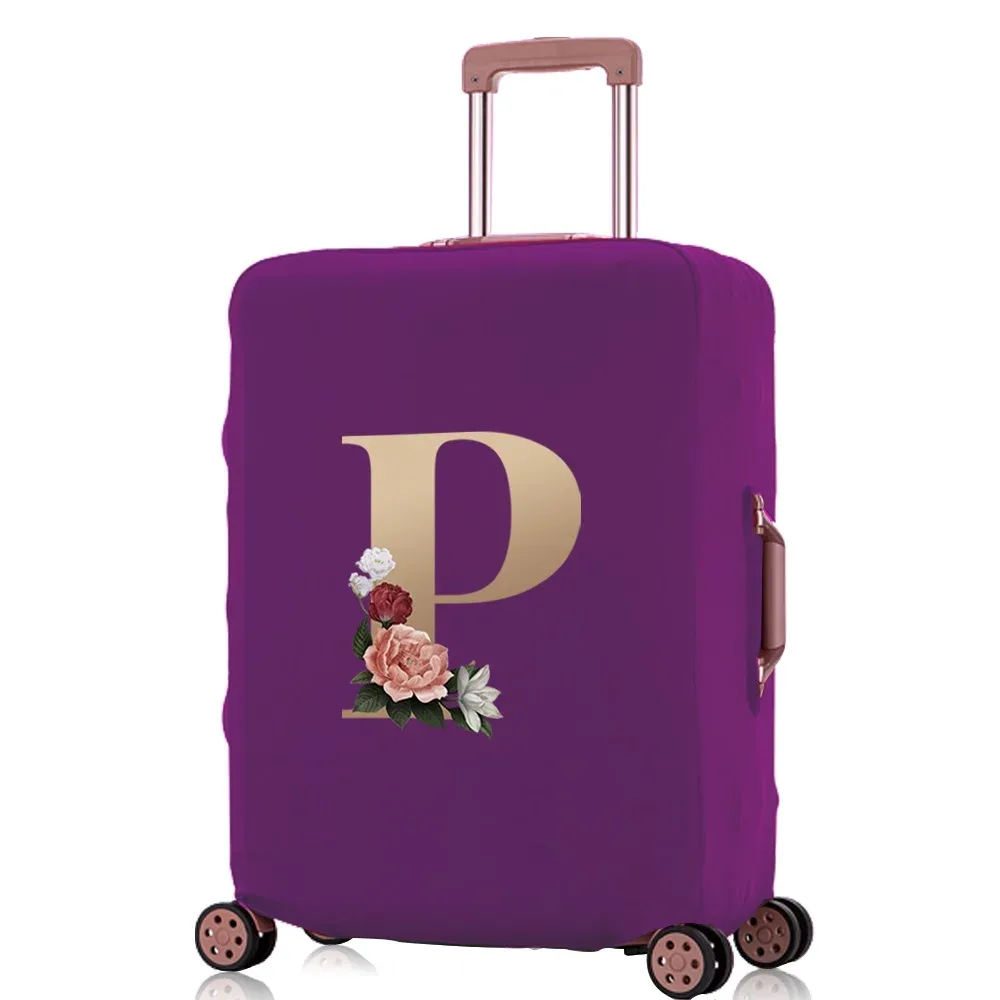 juste de protection élastique pour bagages, housses anti-poussière, motif lettre dorée, valise trolley, sac de voyage, 18-32