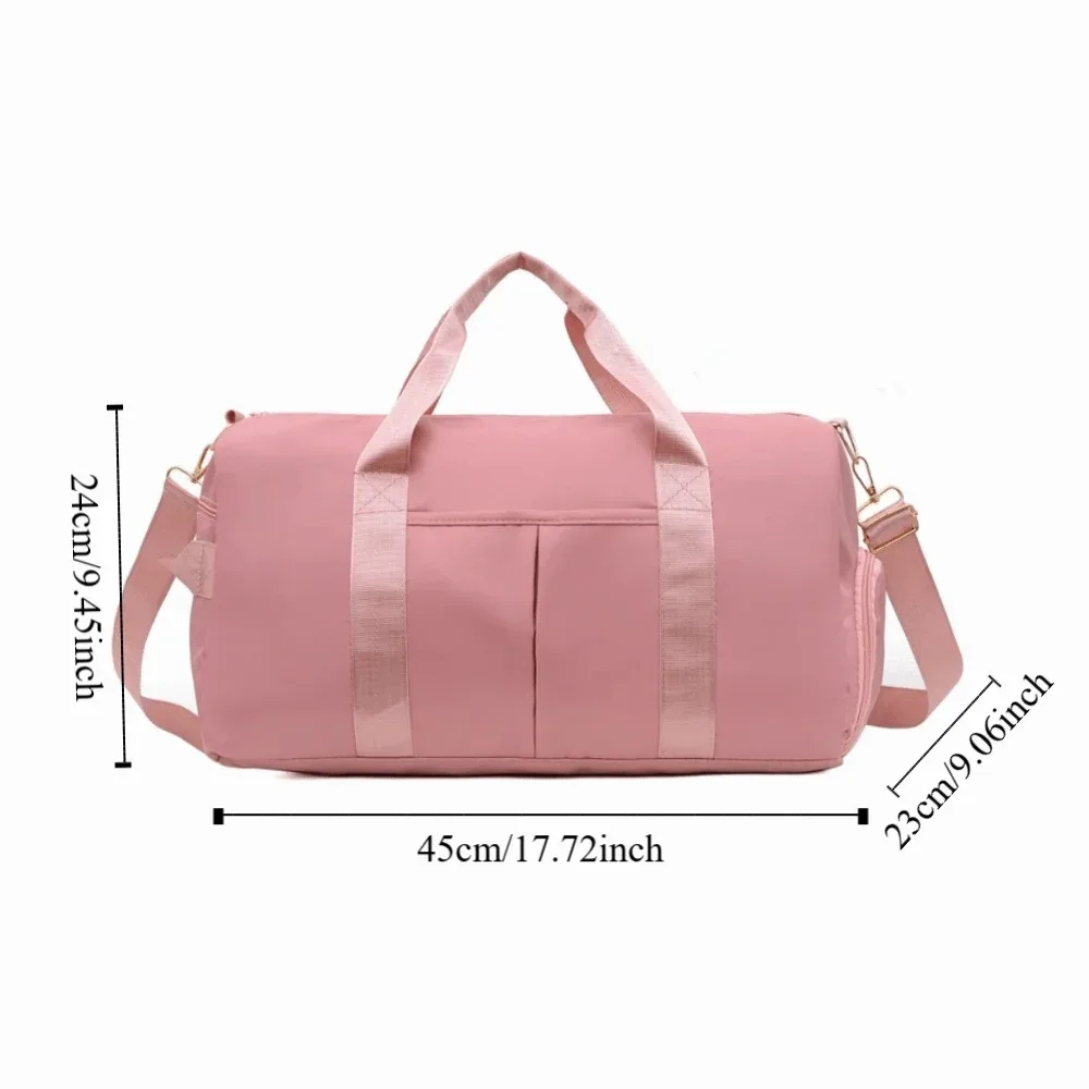 sac de voyage oxford, sac de sport en nylon multicouche pour courtes distances avec compartiment à chaussures, couleur unie, grande capacité, sac à main