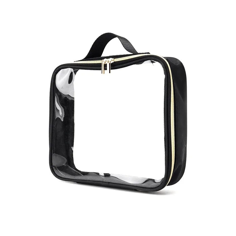 sac de lavage de voyage portable pour femmes, pochette de rangement transparente et étanche pour maquillage, organisateur de cosmétiques de grande capacité, étui de beauté pour femmes