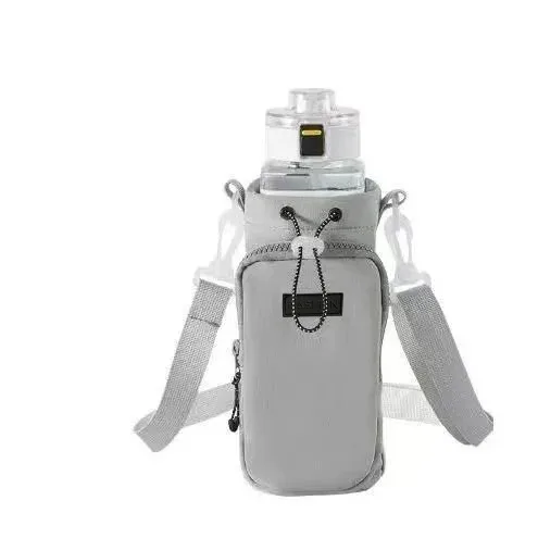 porte-bouteille d'eau unisexe avec sangle, sac isotherme pour bouteille d'eau avec poche pour téléphone, sac bandoulière pour bouteille d'eau