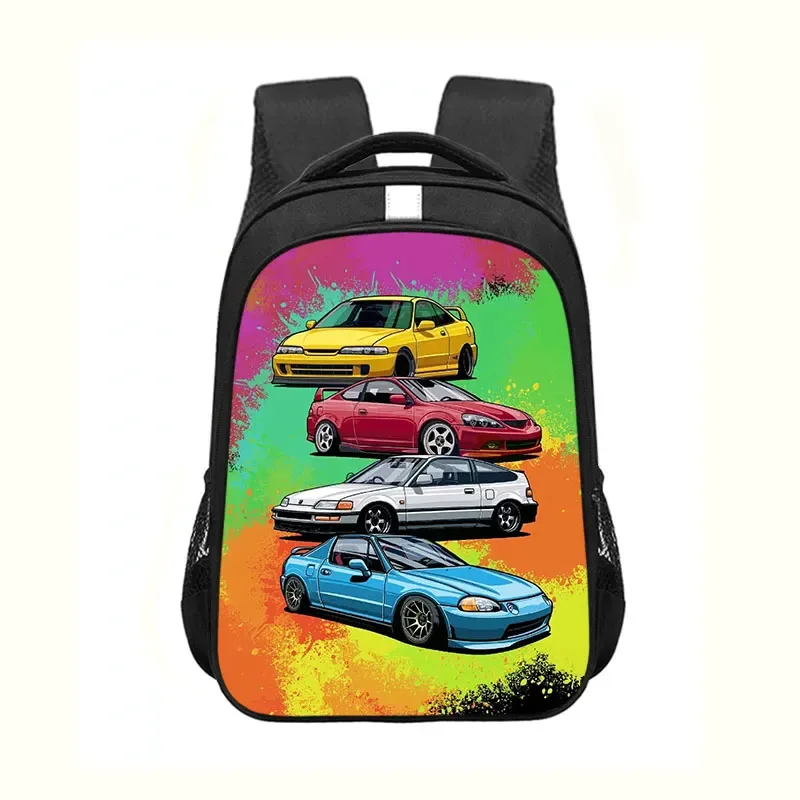 sac à dos imprimé voiture de course jdm pour hommes et femmes, moteur turbo, sac à dos pour enfants, sacs d'école pour adolescent, sac à dos pour ordinateur portable, sac de voyage, japon