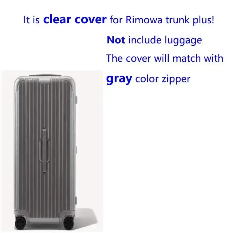 housses de bagages pour rimowa essential trunk plus, protecteur de valise avec fermeture éclair, housse en pvc épais, accessoires de voyage, 33 pouces