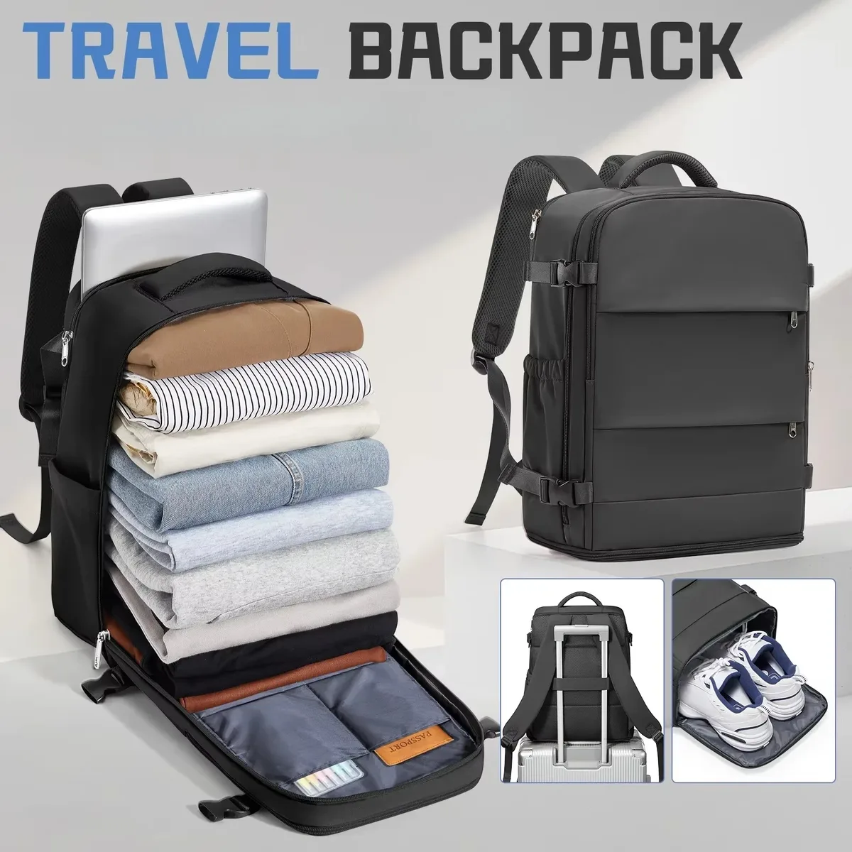 sac à dos ryanair, bagage à main approuvé par les compagnies aériennes, sac à dos de voyage pour femmes et hommes, sac à dos pour ordinateur portable de 14 pouces
