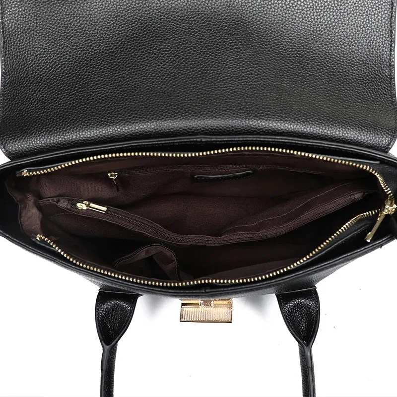 2025 nouvelle mallette en cuir véritable femmes sacs à main grande capacité dames mode peau de vache sacs à bandoulière portables