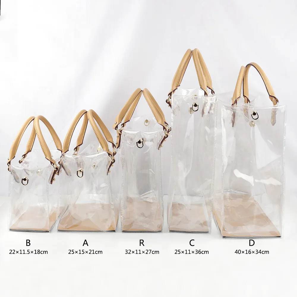 kit d'accessoires pour la fabrication de sacs à main en cuir pour femmes, accessoires diy faits à la main en tpu pour sacs fourre-tout transparents de grande capacité