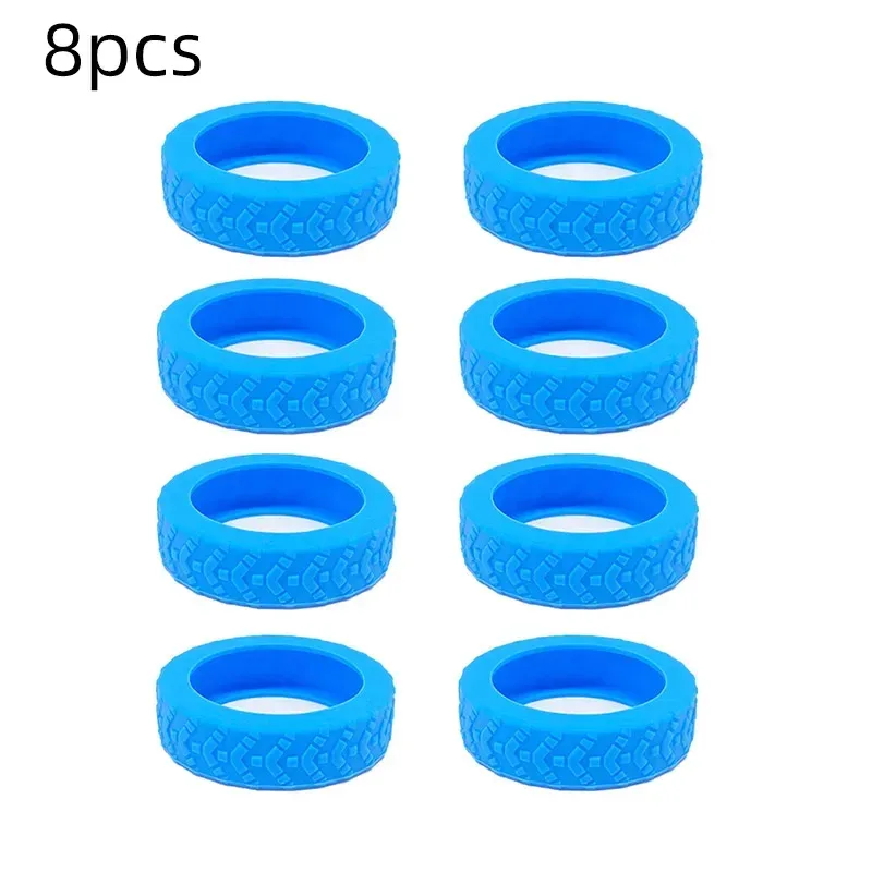 8 pièces/ensemble valise roues protection couverture silencieux en caoutchouc bagages rouleau couverture chariot boîte roulettes couverture voyage bagages roulette sho