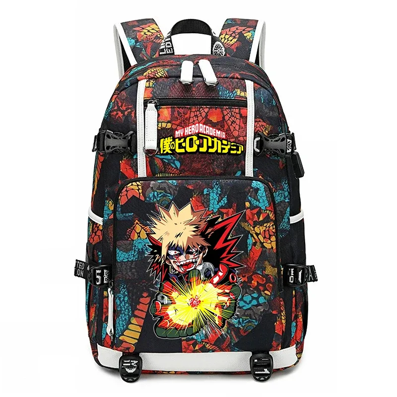 sac à dos d'école imprimé my hero academia, sac à dos unisexe de grande capacité pour garçons et filles, sac à dos de voyage décontracté