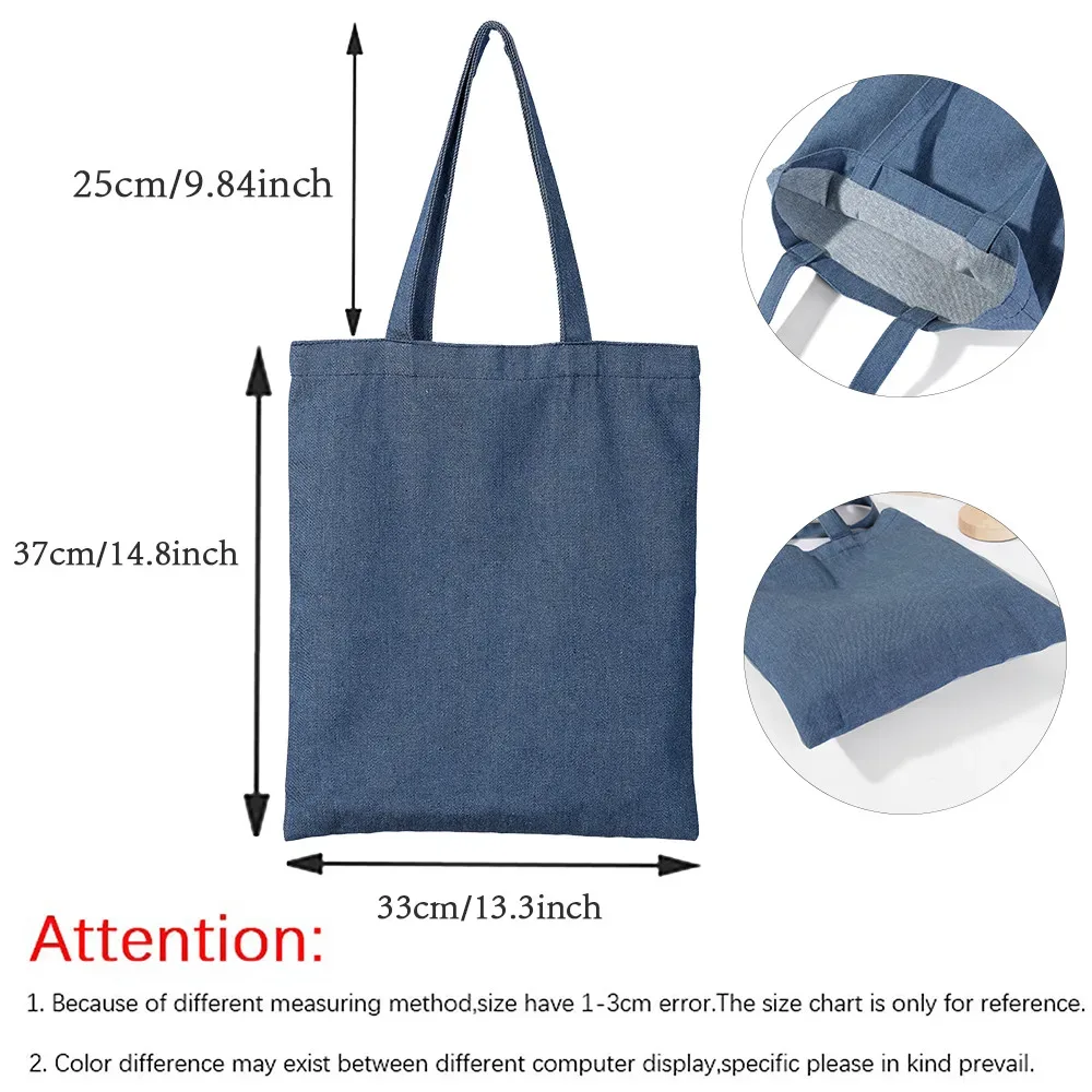 sac fourre-tout en denim personnalisé avec lettre avec nom, sac à main pour mariage, enterrement de vie de jeune fille, sacs de demoiselle d'honneur, sac à bandoulière de voyage, cadeau pour elle