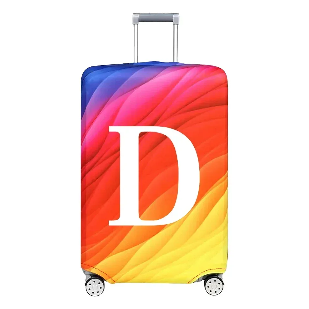 housse de protection pour compartiment à bagages, série de lettres blanches, tissu résistant, housse anti-poussière pour valises de voyage de 18 à 32 pouces