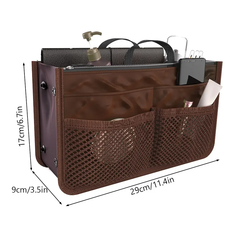 sac à main multi-poches pour organisateur de maquillage, sac à cosmétiques de grande capacité, sac à main de voyage multicolore portable