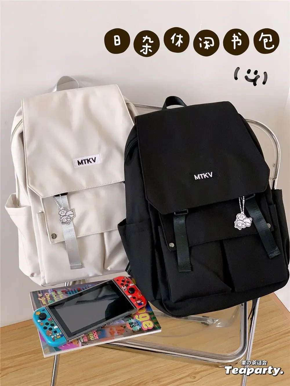 grand sac de voyage japonais pour adolescent cartable femme nouvelle mode harajuku collage étudiants sac à dos étanche voyage mochila