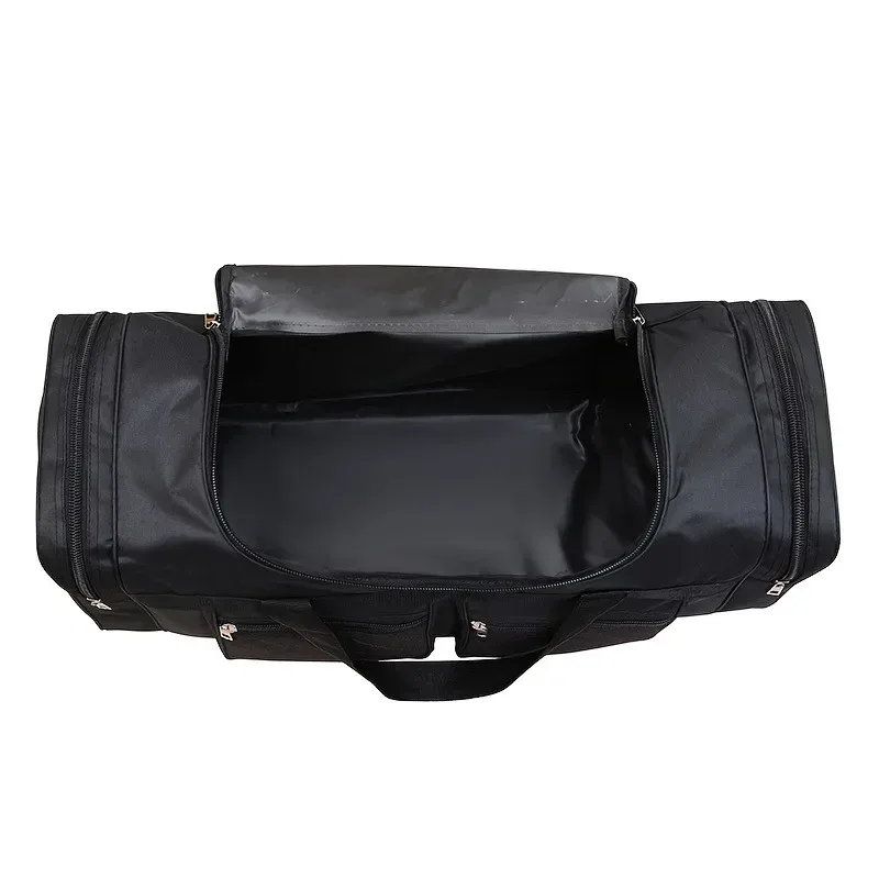 sac polochon de voyage de grande capacité, style décontracté, plusieurs compartiments et poches, parfait pour les courts voyages, sac de voyage sportif