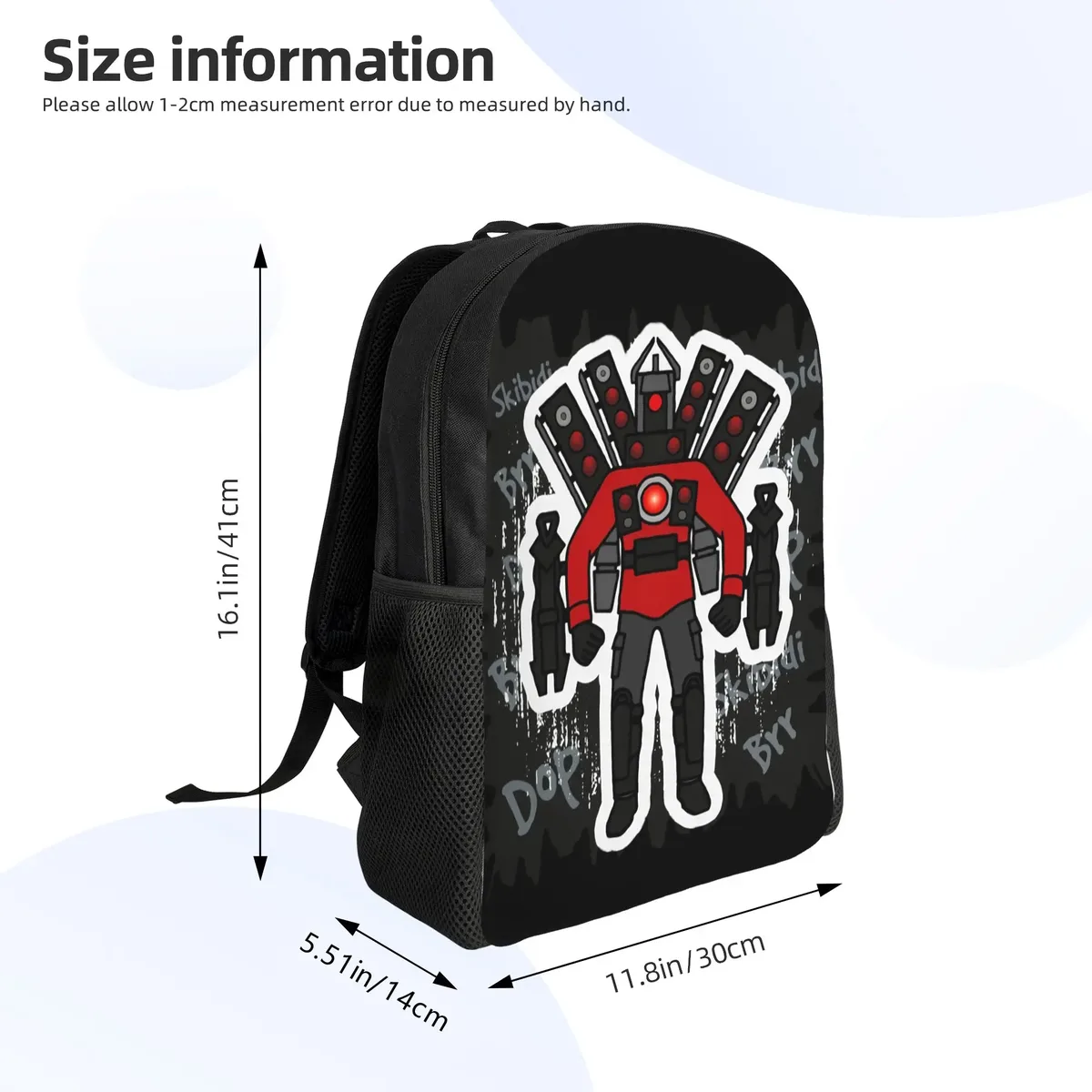 sac à dos titan speakerman pour hommes, femmes, adolescents, lycéens, travail, collège, avec poche, skibidi toilet