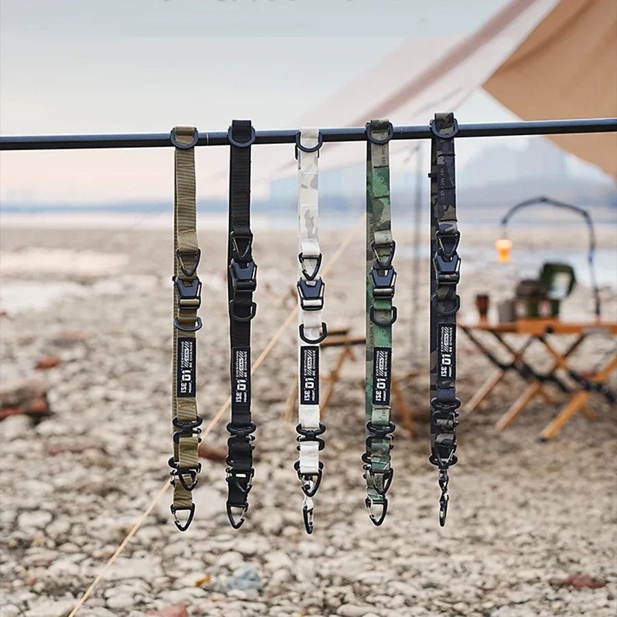 sangle de sac à dégagement rapide pour camping en plein air, avec anneau de suspension, sangle de sac à bandoulière multifonction réglable