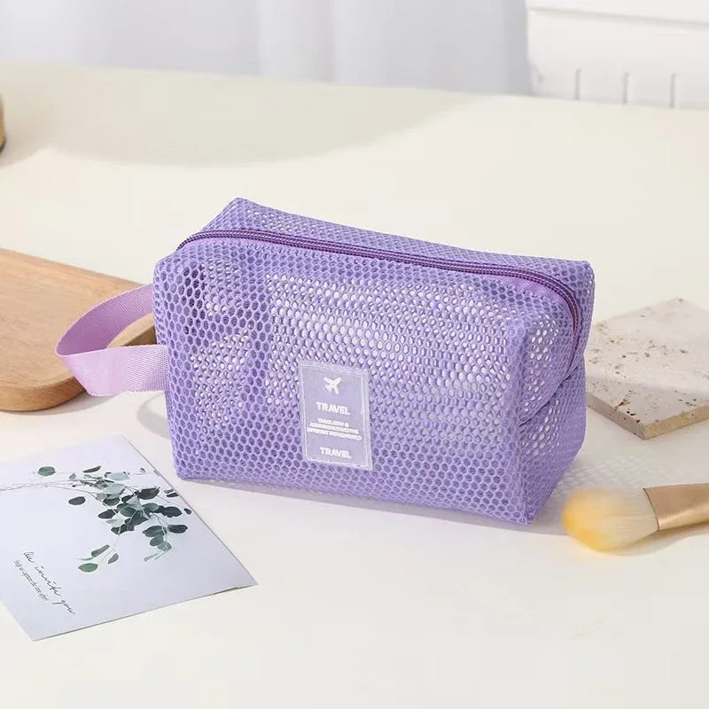 petites trousses à clés, trousse de toilette transparente, pochette de rangement carrée en maille, mini porte-monnaie à fermeture éclair, mini trousse de toilette, étui à papeterie