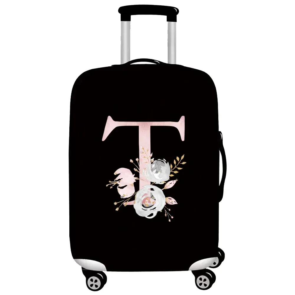optics-juste de protection élastique pour bagages, housses de valise trempées, housse de chariot, accessoires de voyage, série pink flower, 18 "-32"