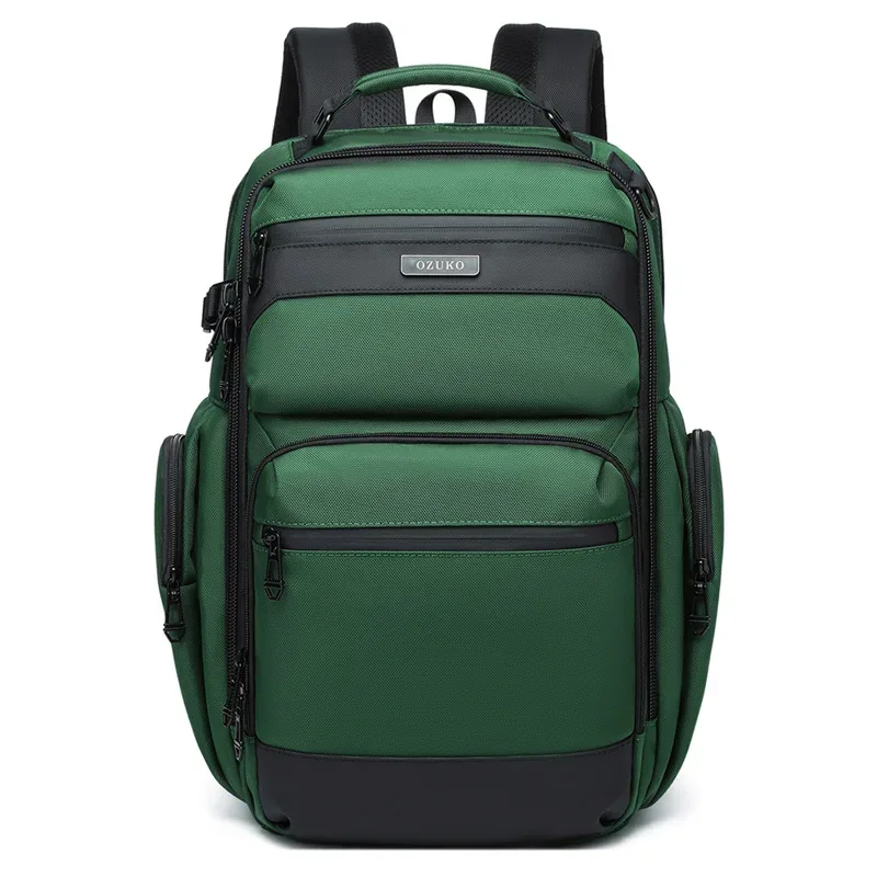 ozuko – sac à dos étanche multifonctionnel pour hommes, sac à dos pour ordinateur portable 15.617.3 pouces, grande capacité, sac d'extérieur pour les déplacements domicile-travail