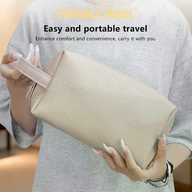 sac à main simple et tendance de grande capacité, sac de maquillage portable, sac de rangement pour articles de toilette de voyage, sacs cosmétiques imperméables, organiseur
