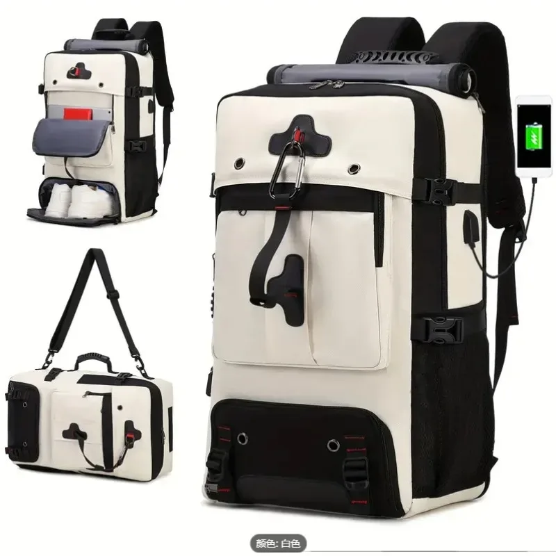 sac à dos de voyage 25l/36l/50l avec port de charge usb pour hommes, sac à dos décontracté grande capacité pour ordinateur portable, idéal pour les voyages d'affaires et les déplacements.