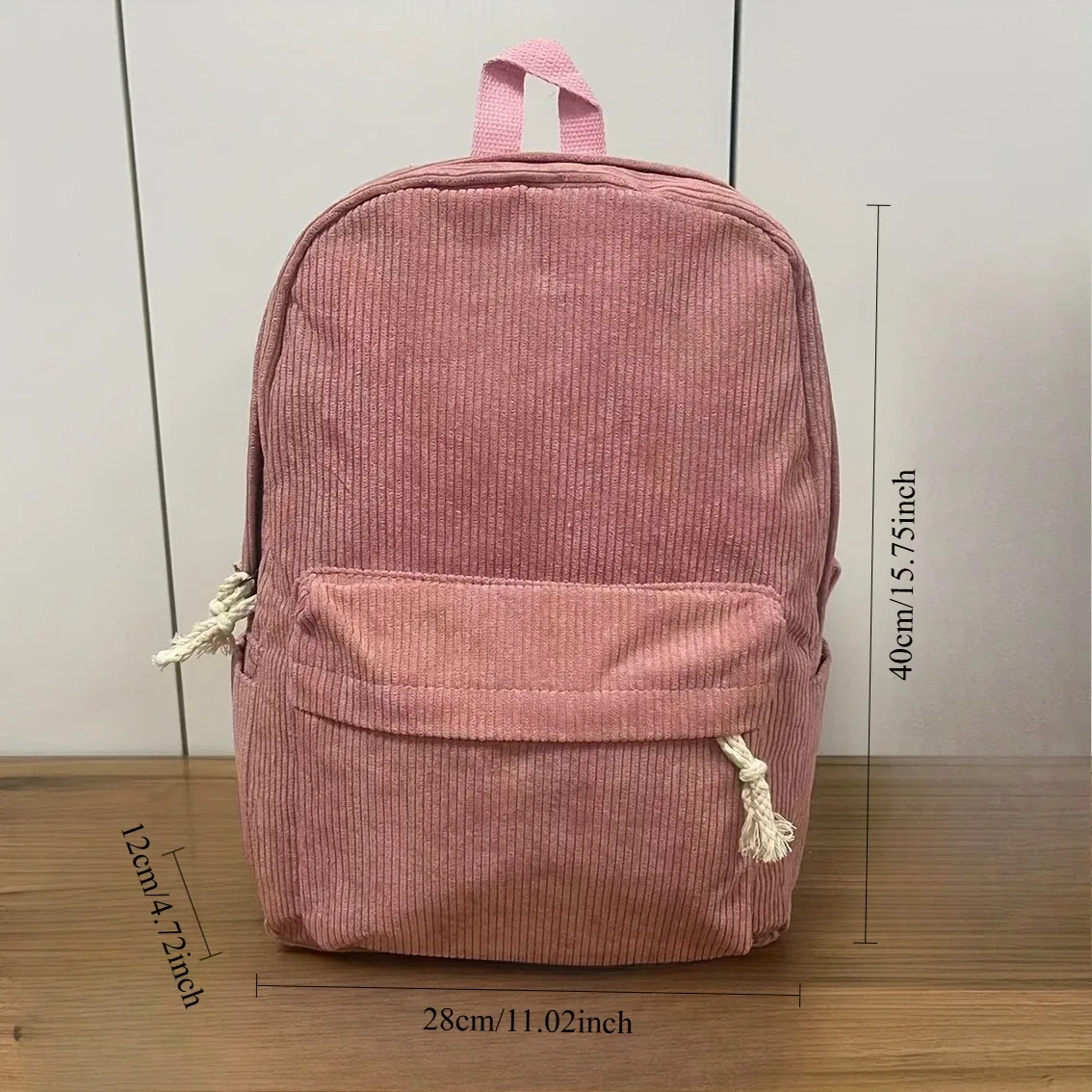 sac à dos en velours côtelé personnalisé pour femmes, broderie vintage, nom personnalisé, sac d'école pour adolescentes, sac de voyage pour étudiantes, grande capacité