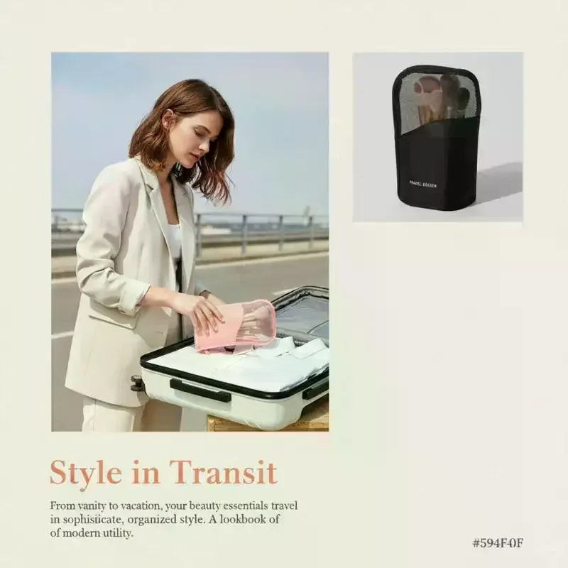 étui pour pinceaux de maquillage, support pour pinceaux et outils, sac cosmétique imperméable, support de rangement de voyage pour les essentiels de maquillage