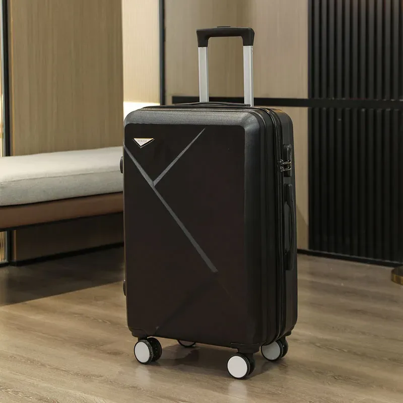 valise à bagages à main irrégulière z 20/24/28 pouces, roues rotatives en abs avec serrure à combinaison, bagage léger