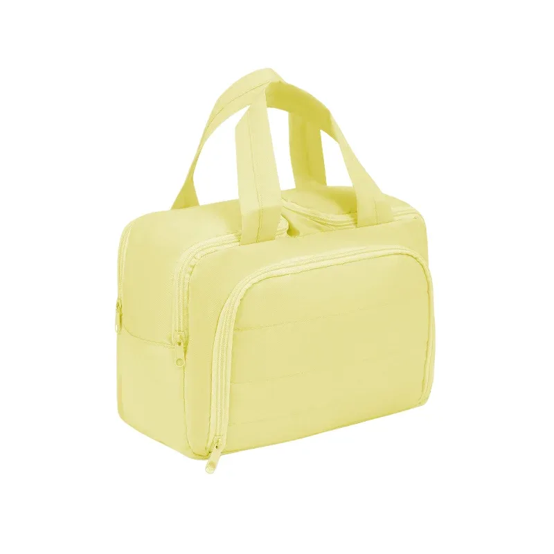 trousse de maquillage portable multi-poches avec fermeture éclair, organisateur cosmétique pour voyage et usage domestique, grande capacité, pochette de rangement pour articles de toilette