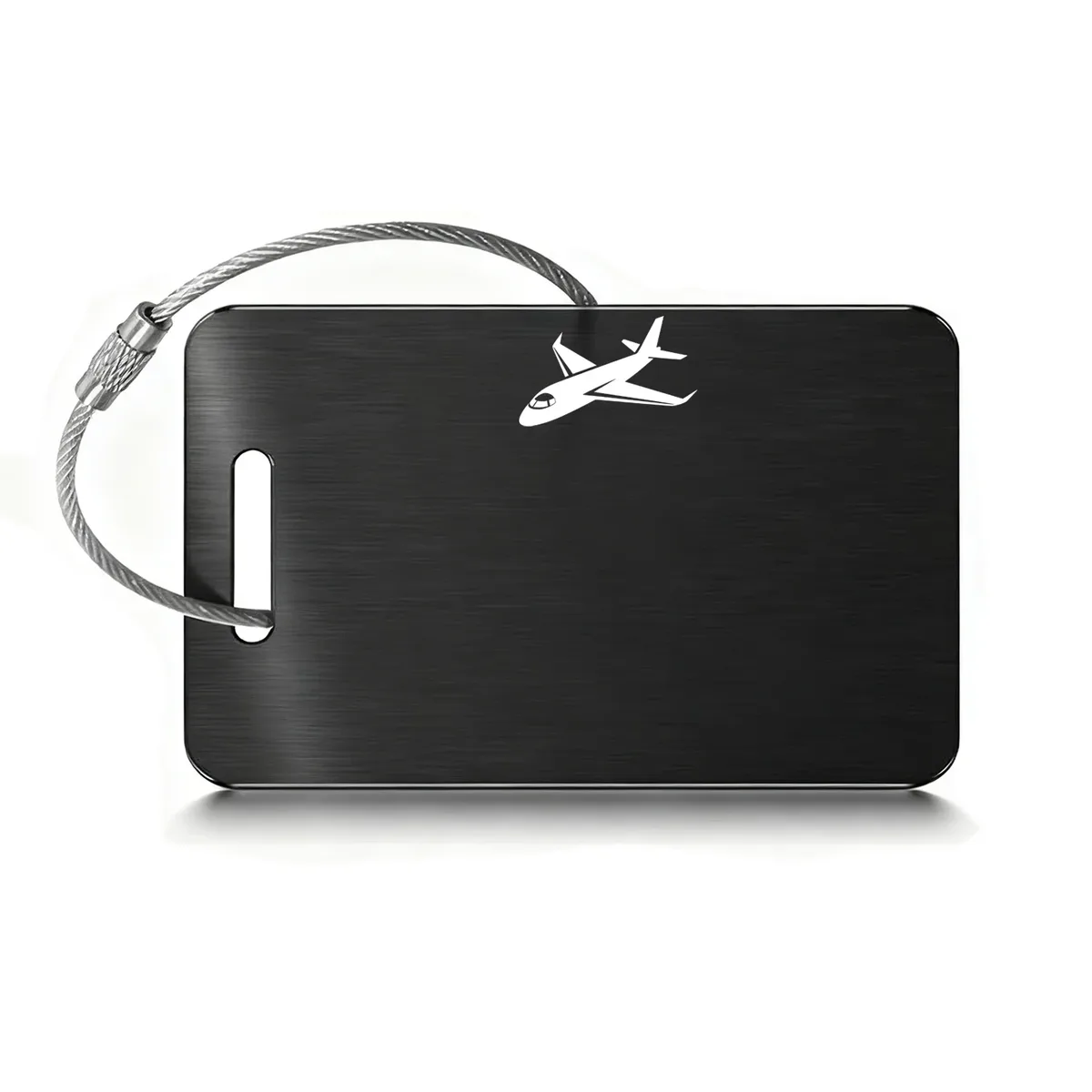 étiquette de bagage avec texte personnalisé, étiquette de valise personnalisée en acier inoxydable, accessoires de voyage anti-perte, étiquettes d'identification de gravure laser