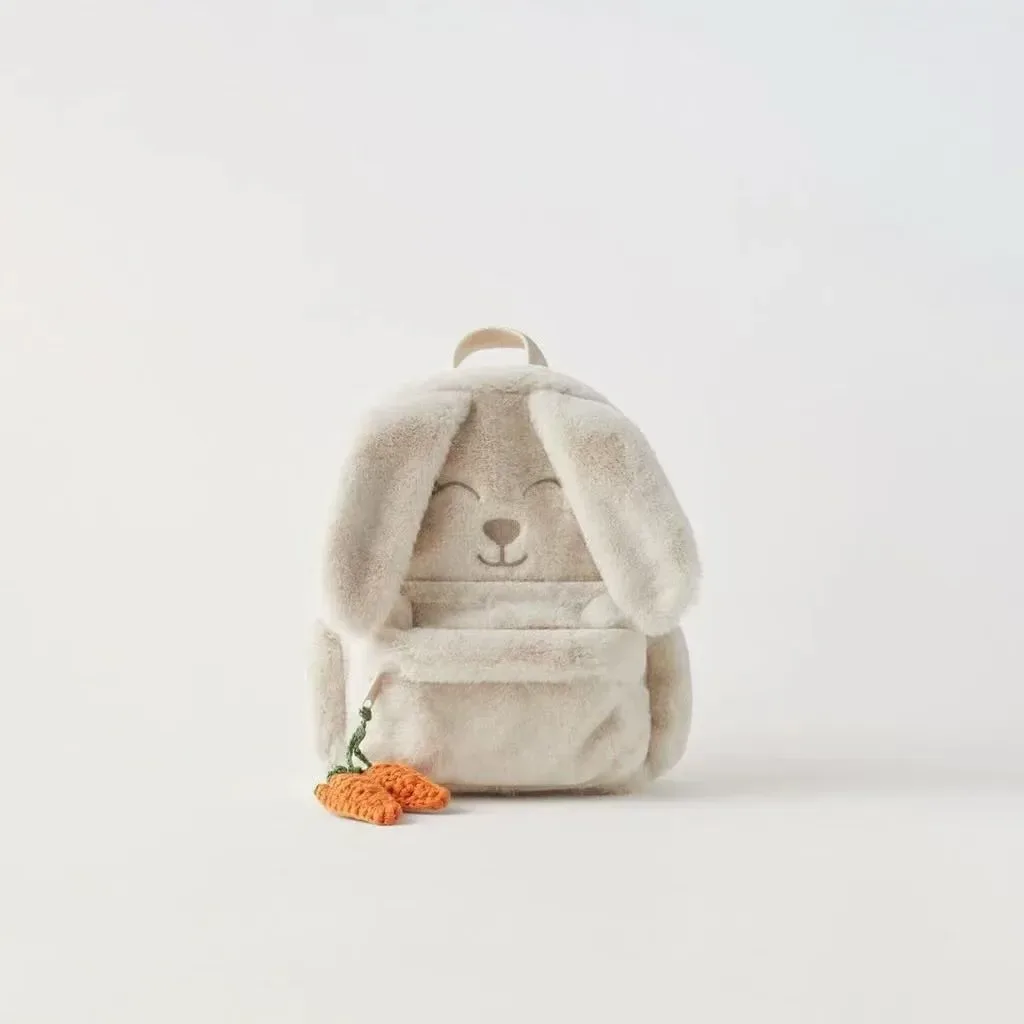 sac à dos lapin ins pour filles, sac d'école mignon pour enfants, sac de voyage de dessin animé carotte