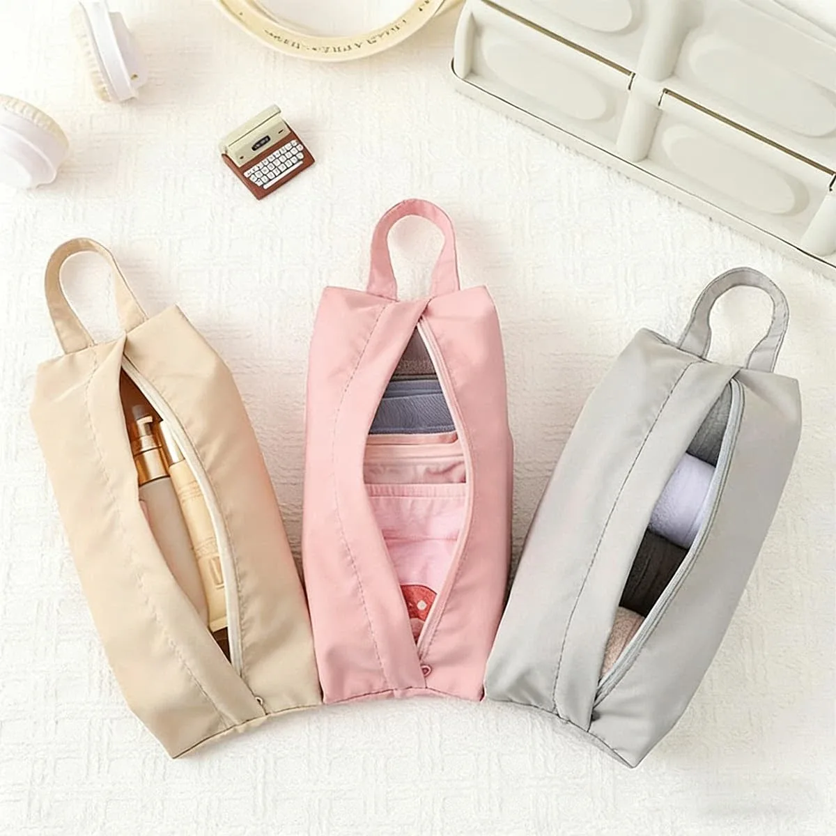 sac de rangement pour sous-vêtements de voyage, trousse à cosmétiques multifonction, trousse de toilette portable à fermeture éclair, sacs de rangement pour chaussettes en forme de cube
