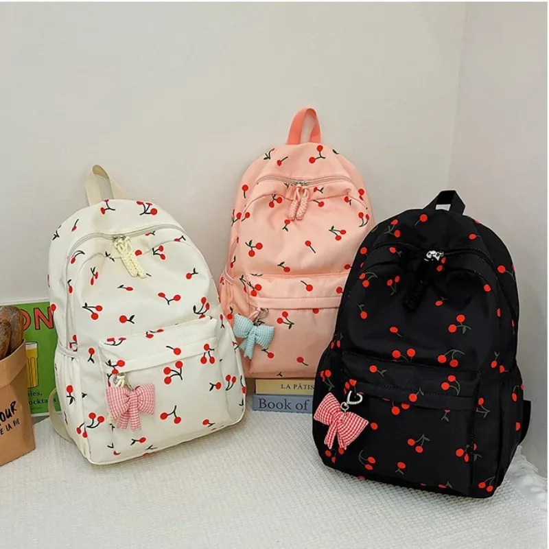 sac à dos scolaire 3 pièces/ensemble en tissu oxford avec trousse et sac à déjeuner, léger, pour fille