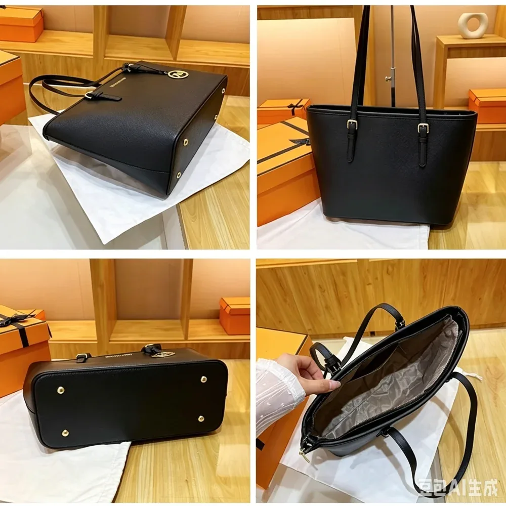 sac fourre-tout à grande capacité pour femmes michael kors, sac à bandoulière mk classique, couleur unie, en pu de haute qualité, idéal pour les loisirs et les voyages en plein air.