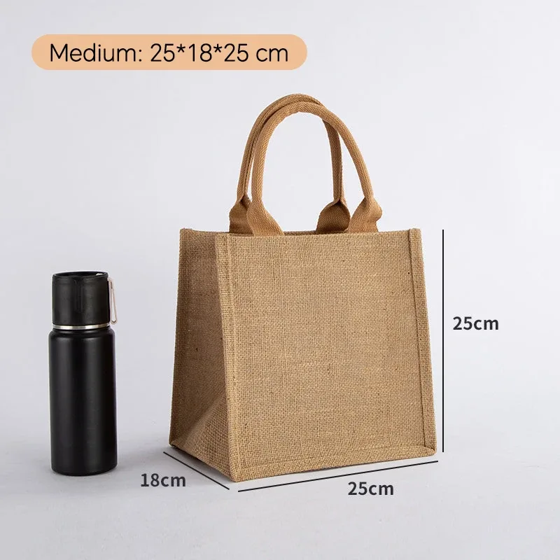 lot de 100 sacs fourre-tout en toile de jute personnalisés, sacs d'épicerie, sacs de plage, sacs cadeaux de mariage et d'anniversaire, sacs laminés avec logo, vente en gros