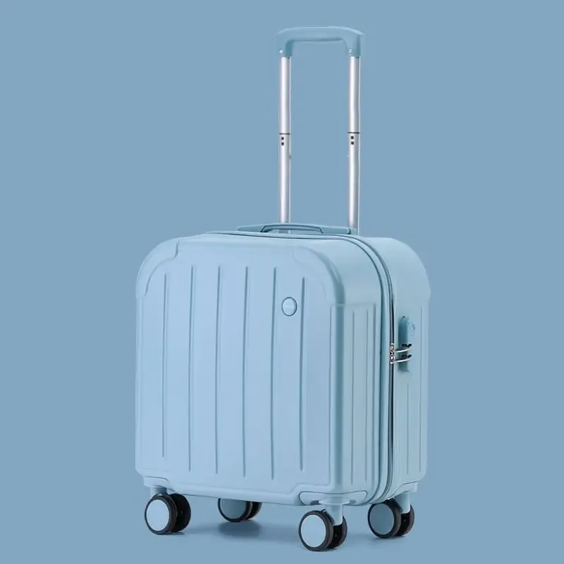 valise cabine 18 pouces, valise à roulettes légère avec serrure à combinaison et roues silencieuses