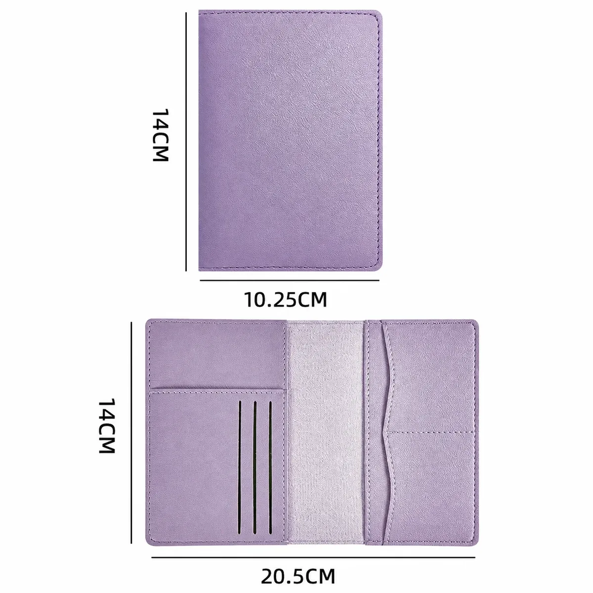 porte-passeport en cuir pu résistant aux taches, couverture de passeport multifonctionnelle, compacte pour les voyages d'affaires quotidiens.