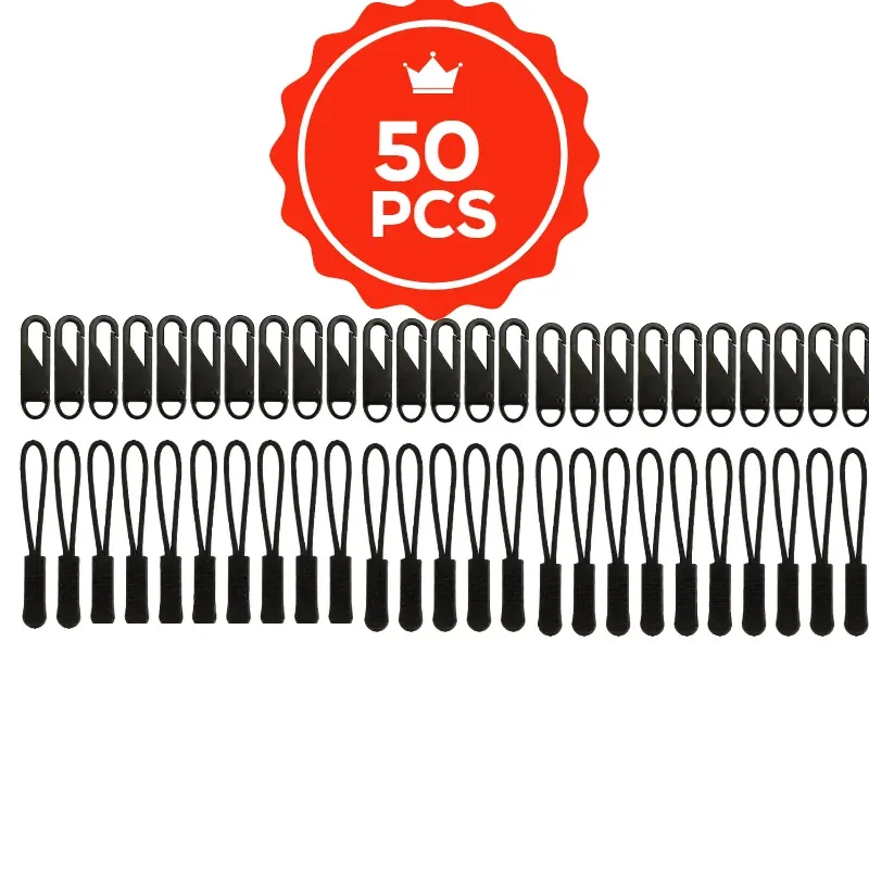kit de remplacement de tirettes de fermeture éclair détachables, curseur métallique universel pour veste, sac, bottes, sac à dos, bagages – ensemble de réparation sans outil