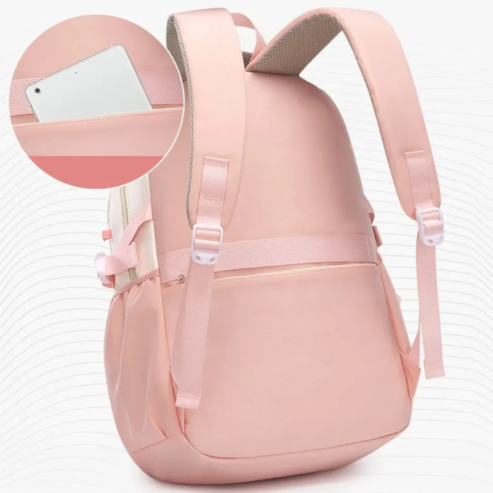 sac d'école de grande capacité, sac à dos léger et étanche pour étudiants, soulagement du stress, sac à double sangle pour collégiennes et lycéennes