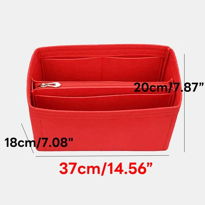 insert organisateur de sac à main en feutre pour lv neverfull mm gm pm, sac de doublure façonnant dans le sac, organisateur avec poches zippées, rangement