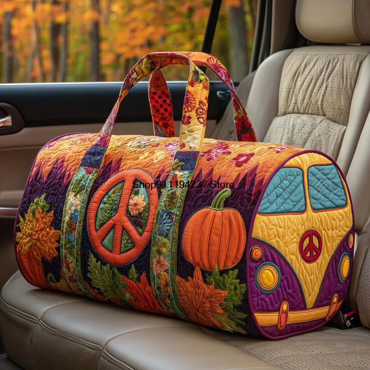 nouveau modèle de sac de voyage matelassé 3d hippie vibe