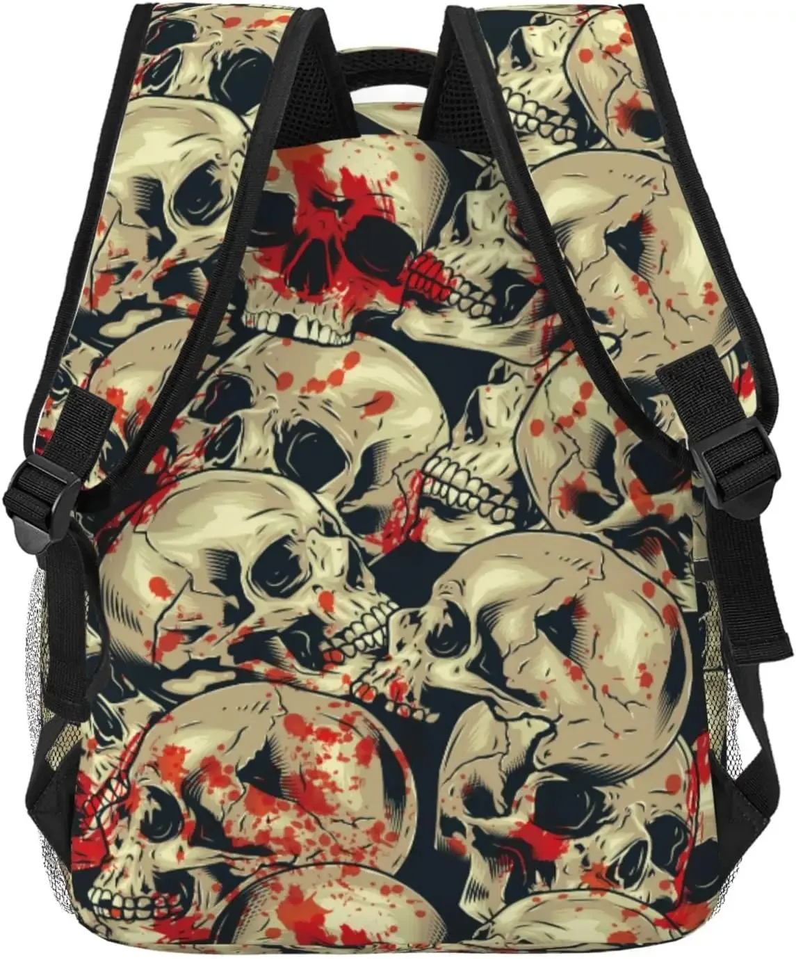 sac à dos léger pour ordinateur portable skulls pour hommes et femmes, cartable universitaire, sac de jour décontracté, sac de voyage