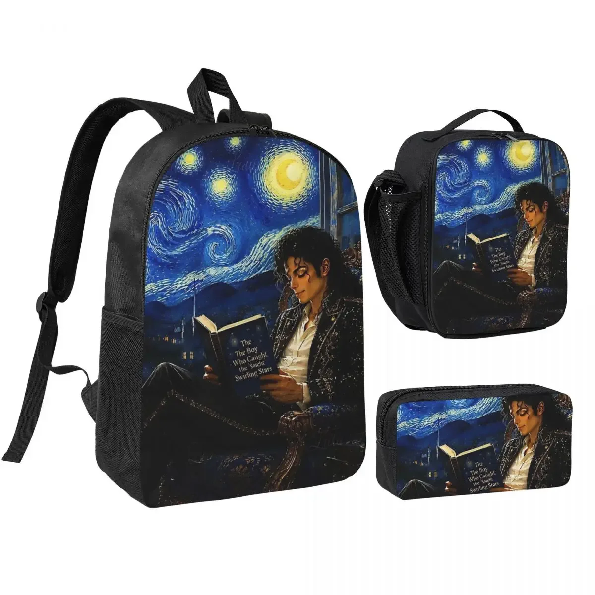 sac à dos 3 pièces/ensemble 261 mj dangerous tour pour étudiant, sac à bandoulière, sac à déjeuner, trousse à crayons