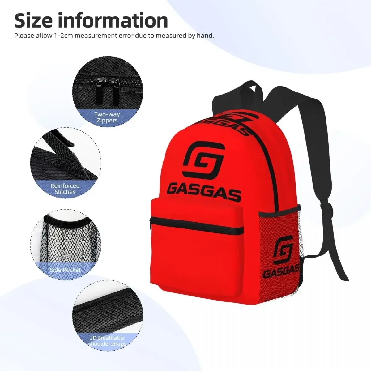 sac à dos g-gasgas pour moto, course moto, étudiant, école, randonnée, voyage, pour garçons et filles, sac à livres, sacs à bandoulière